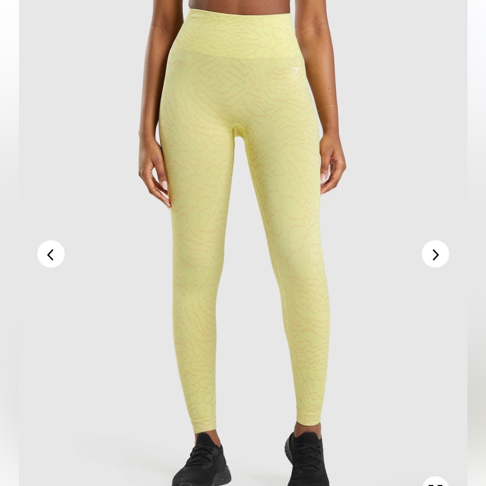 Gymshark Adapt Animal Seamless Leggings - Firefly Yellow